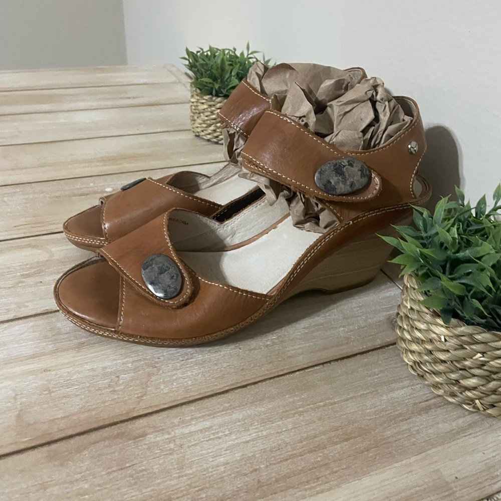 PIKOLINOS Brown Wedge Shoes with Slip-On Design